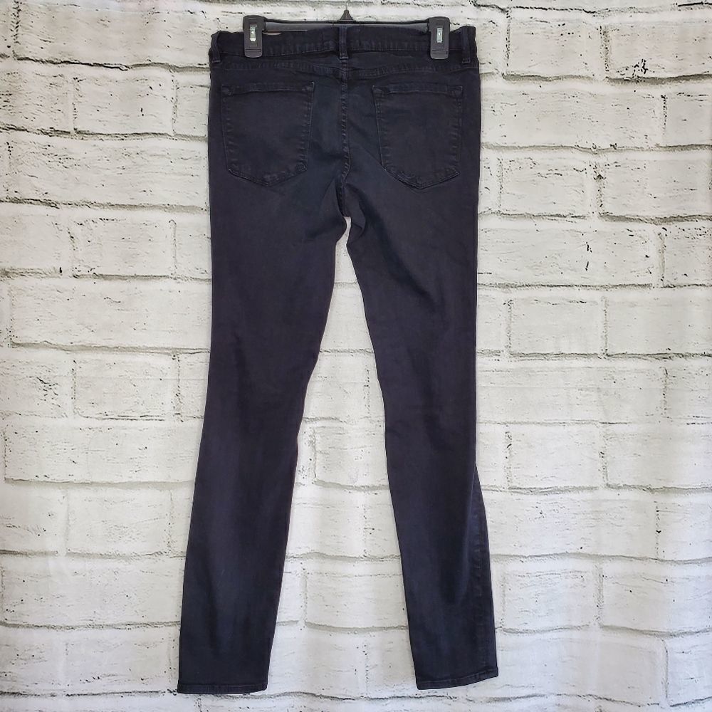 Frame le skinny de jeanne Distressed ankle jeans size 30 solid black - Picture 3 of 12